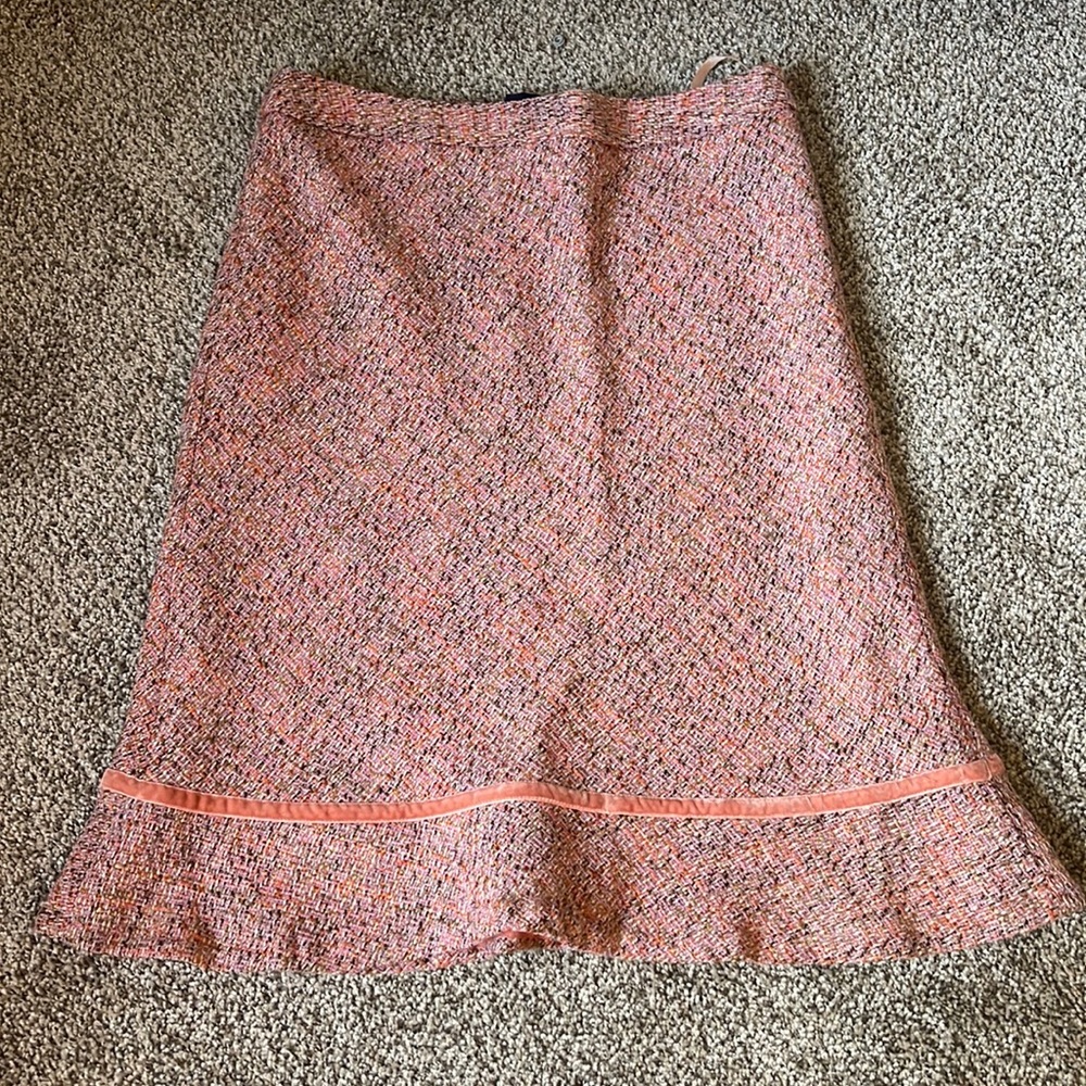 Pastel Tweed Midi Skirt